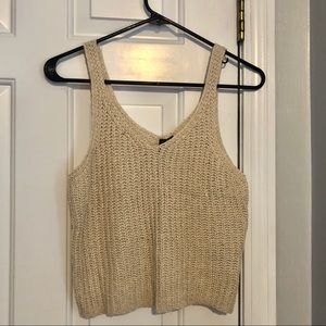 Cream Knit Tank Top